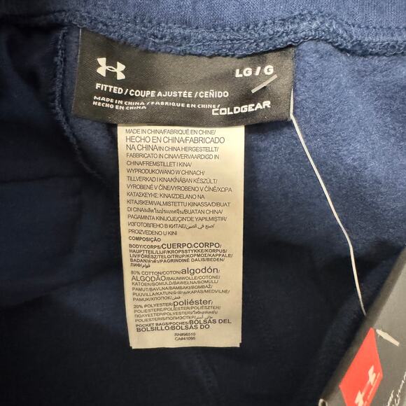 Under armour Sweatpants Mens Large Blue White Rival Fleece COMFY ColdGear NEW - Picture 8 of 10
